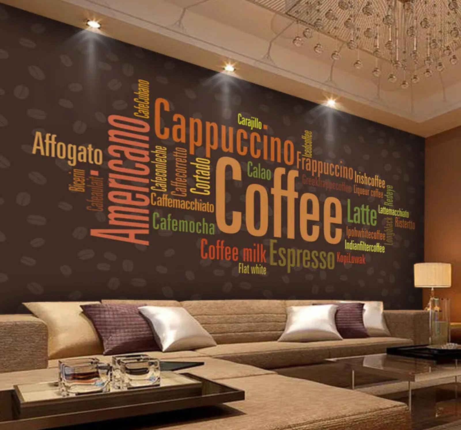 Xlming 430Cm×300Cm(B×H) Vintage Blackboard Letters Café Poster 3D Wallpaper Silky Texture Home Study Office Grey Dining Room Sofa Bedroom Living Room Tv Backdrop-430Cm×300Cm