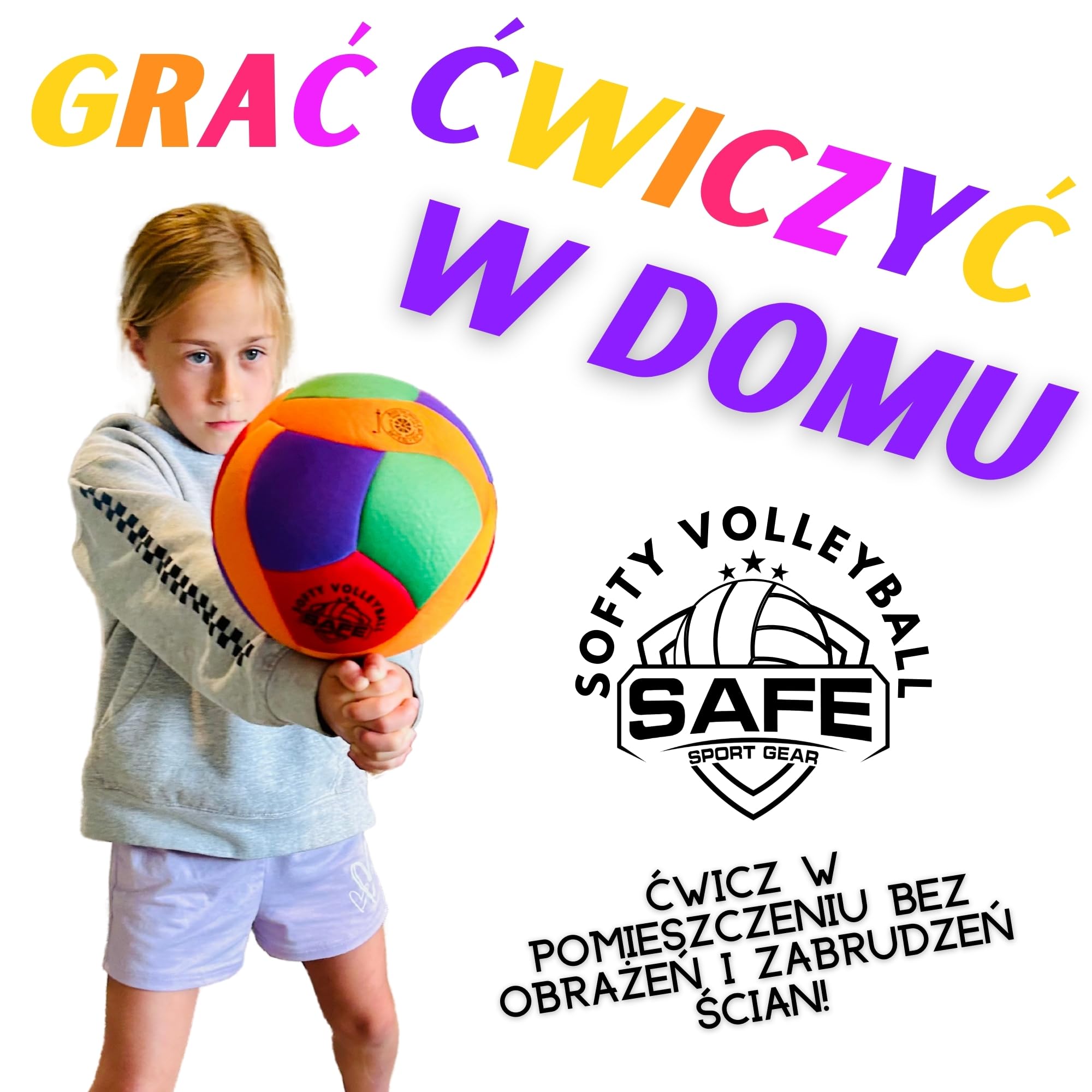 Miękka piłka do siatkówki – super miękka zaprojektowana do bezbolesnej zabawy – niesamowita piłka wewnętrzna dla dzieci z realistycznym uczuciem i odbiciem – idealna piłka do domu