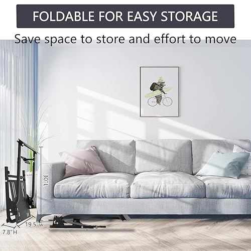 Miniatura 5 de HOTTOBY Racing Simulaor Cockpit Aluminum Profile Truck Simulator with Red Seat&Monitor Frame Fit for LogitechThrustmasterFanatec G920,G923&T80 F1