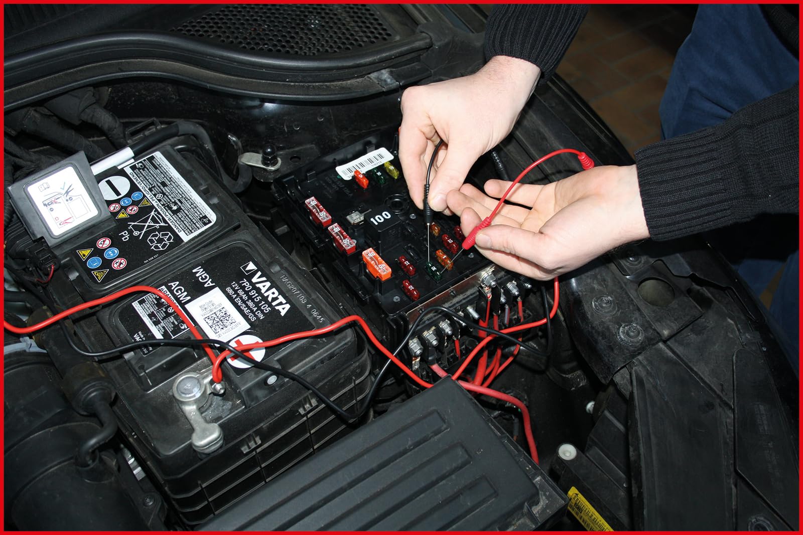 KS Tools 150.0895 12/24V Diagnose Prüf- und Mess-Kabel-Satz, 25-tlg
