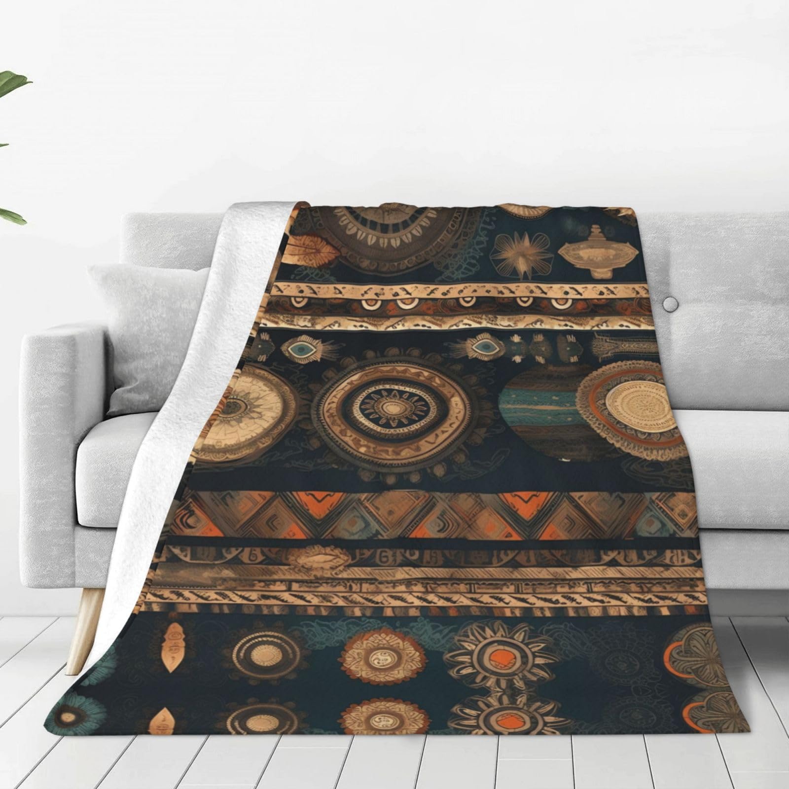Couverture bohème en flanelle douce pour sublimer votre canapé, lit et voiture