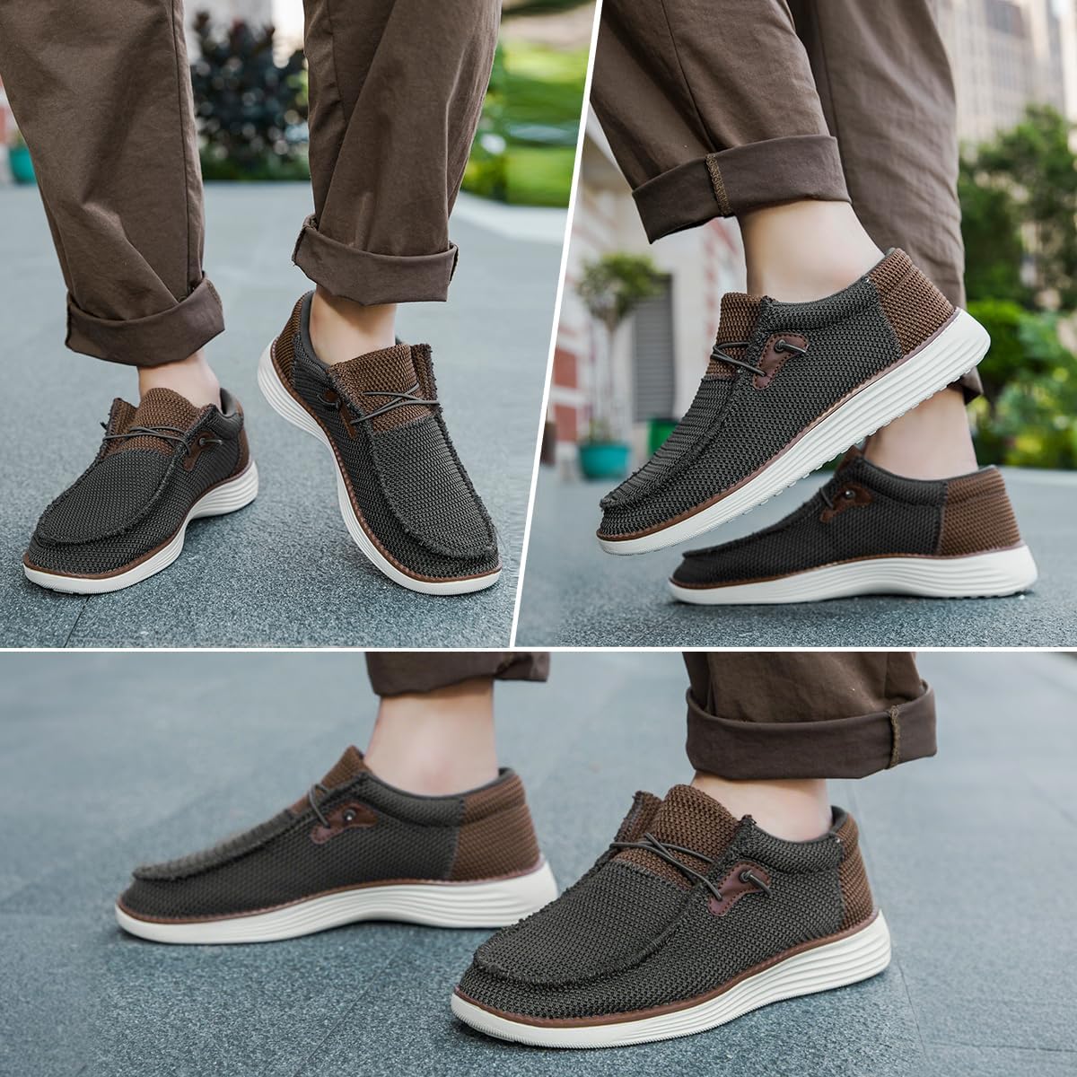 Mens Casual Loafers Shoes Slip On Fashion Walking Dress Sneakers Business Work Lightweight