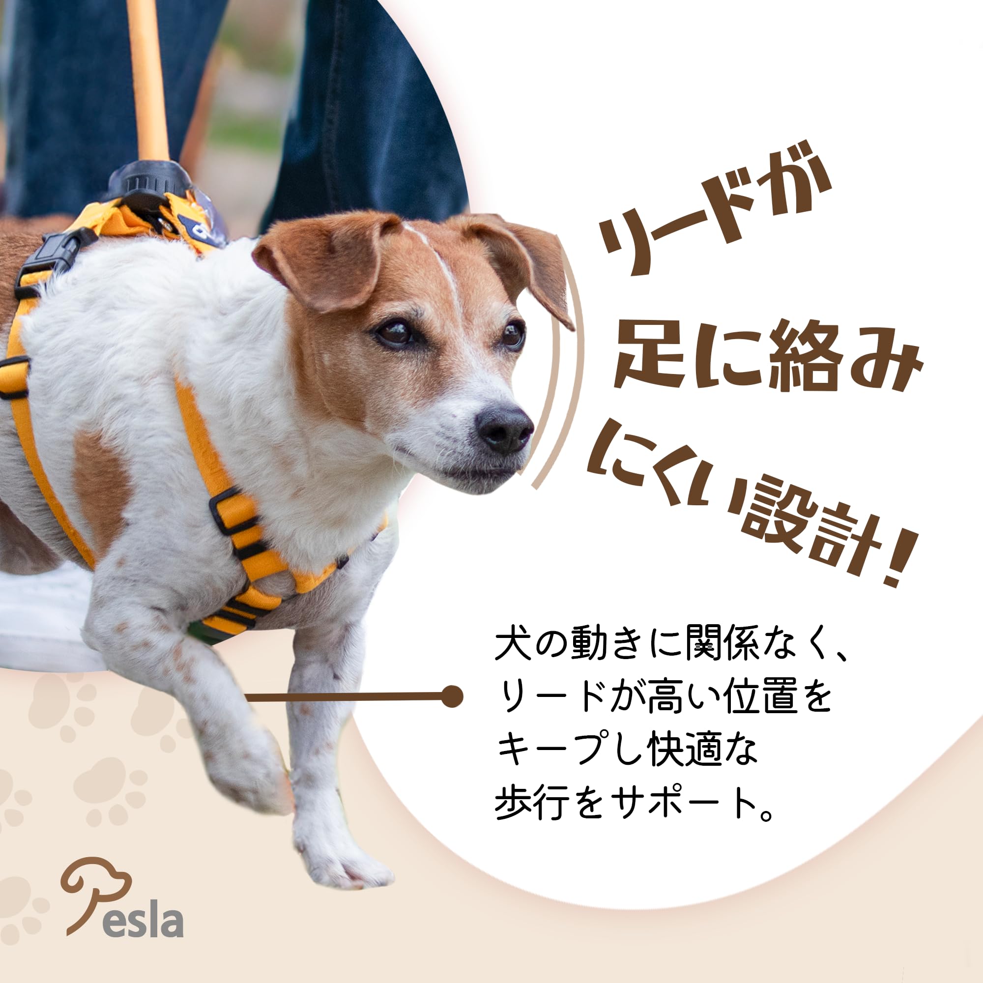 Amazon | Pesla ノンタックル H型 ペット用 ハーネス 3点セット S M L