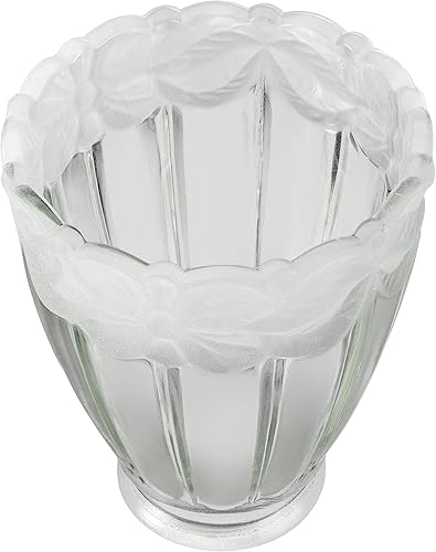 Miniatura 4 de Aspen Creative 23173-4 - Pantalla de cristal de repuesto para ventilador de techo transparente y arenado. Adaptador de 2-1/8 pulgadas, 5-1/2