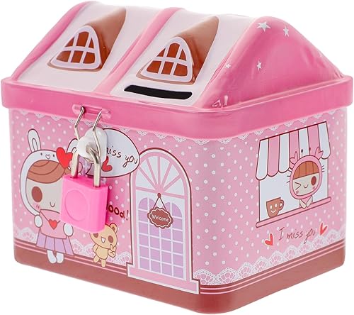 SAFIGLE Contenedor de monedas vintage Metal ahorro puede alcancía para niños ornamento de escritorio