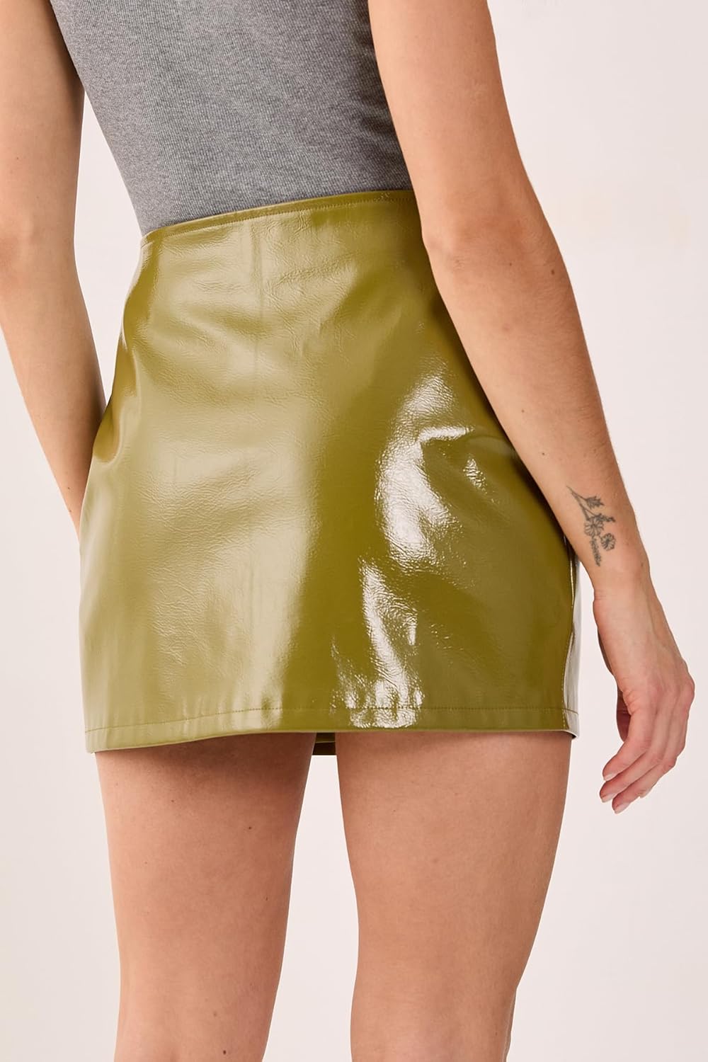 Nasty Gal Vinyl High Shine Faux Leather Mini Skirt