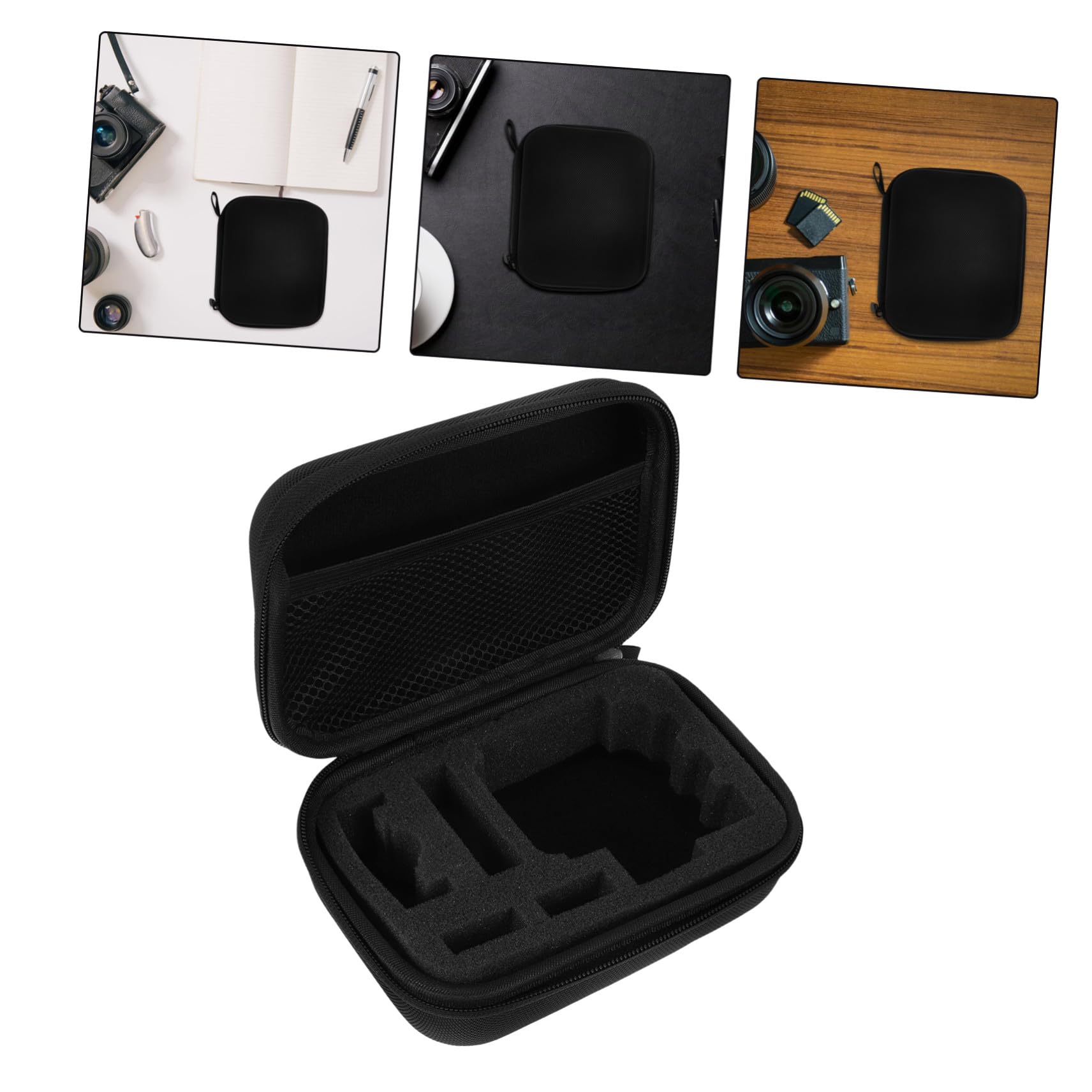 Kleine robuste Kameratasche mit Hartschale für Actionkamera Tragbarer Outdoor Kamerabeutel mit verstellbarem Schultergurt und schnellem Zugriff Zubehör