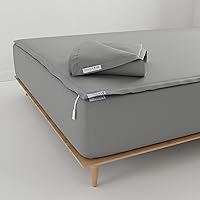 Vista 1 de QuickZip Paquete de Repuesto Fitted Plus: 1 Sábana Bajera (Base + Sábana con Cremallera) y 1 Sábana con Cremallera - Fácil de Cambiar, No se Saldrá