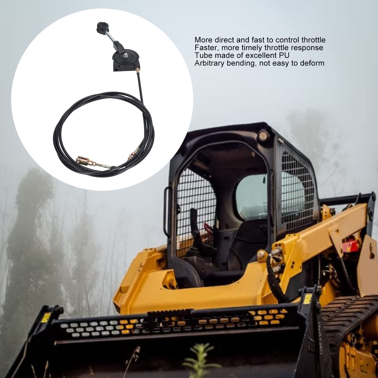 3 pto Control Cable 5 M Escavatore Cavo Manuale dell'acceleratore, Attrezzature Pesanti Mano Cavo dell'acceleratore Kit 7Ft, Twist Lock Barca Cavo acceleratore Cavi acceleratore