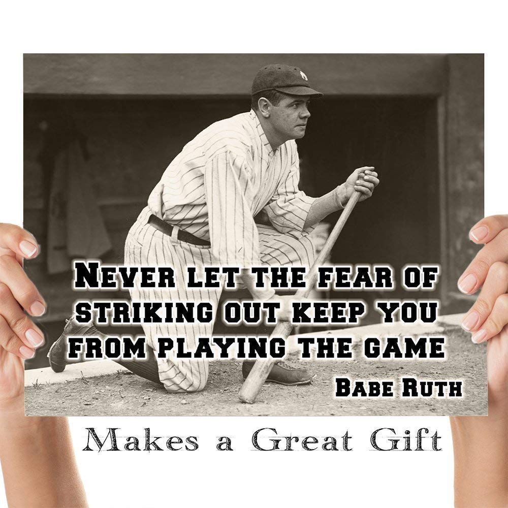 Snapklik.com : Sports Posters For Boys Bedroom - Babe Ruth Never Let ...