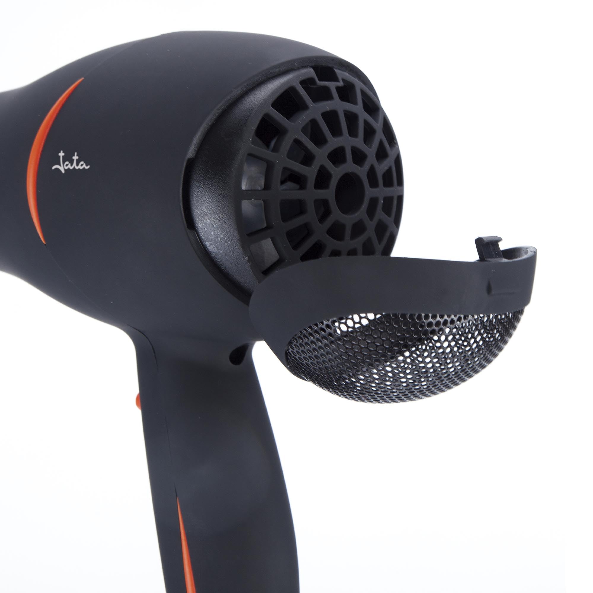Jata sc56b – Tecnologia Tourmaline suszarka do włosów, 2000 W, czarna z detalami w kolorze pomarańczowym