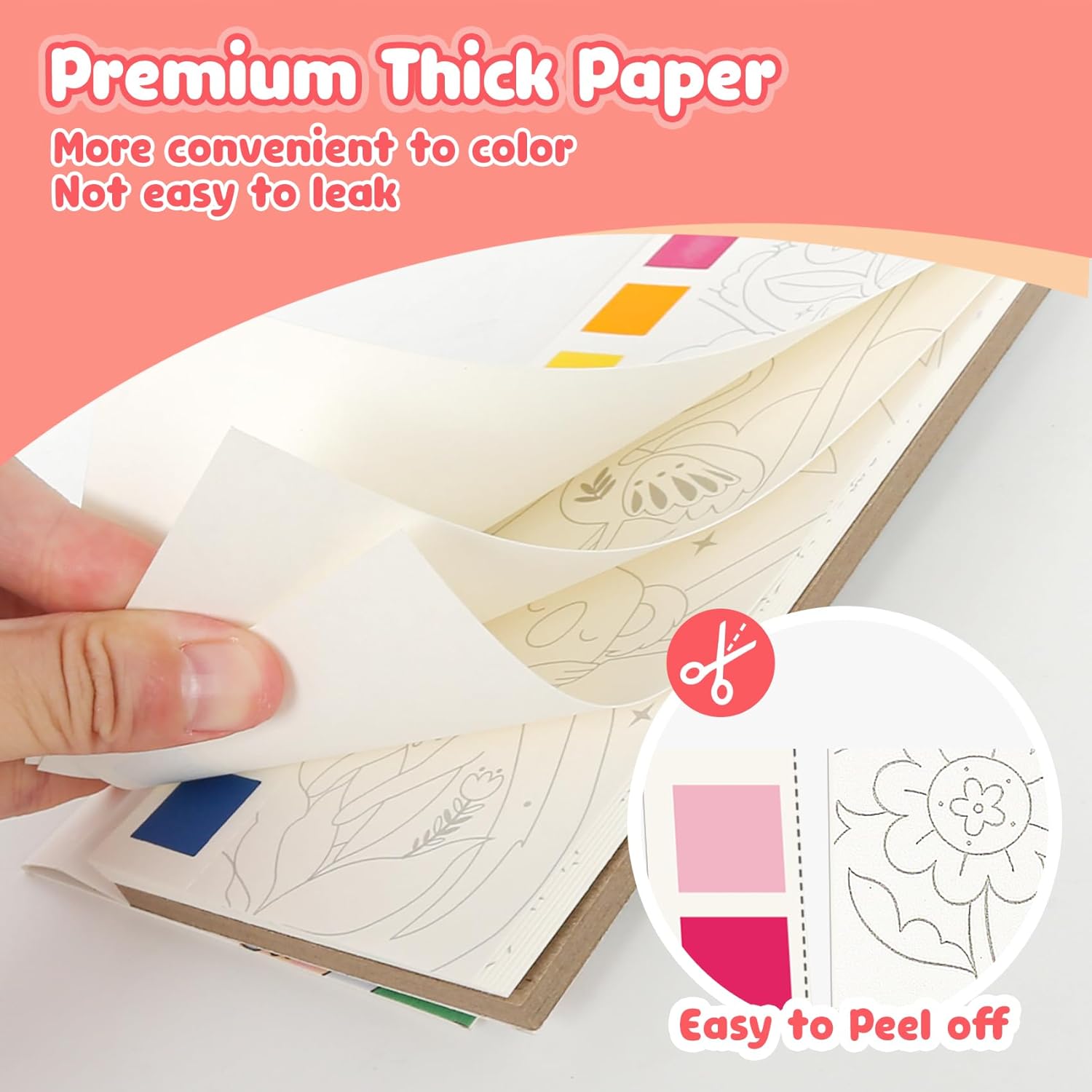 JCREN Watercolor Painting Books, Pocket Watercolor Painting Coloring Kit, Paint with Water Bookmarks Travel Activity Party Favors for Kids Toddlers Gifts for Boys and Girls
