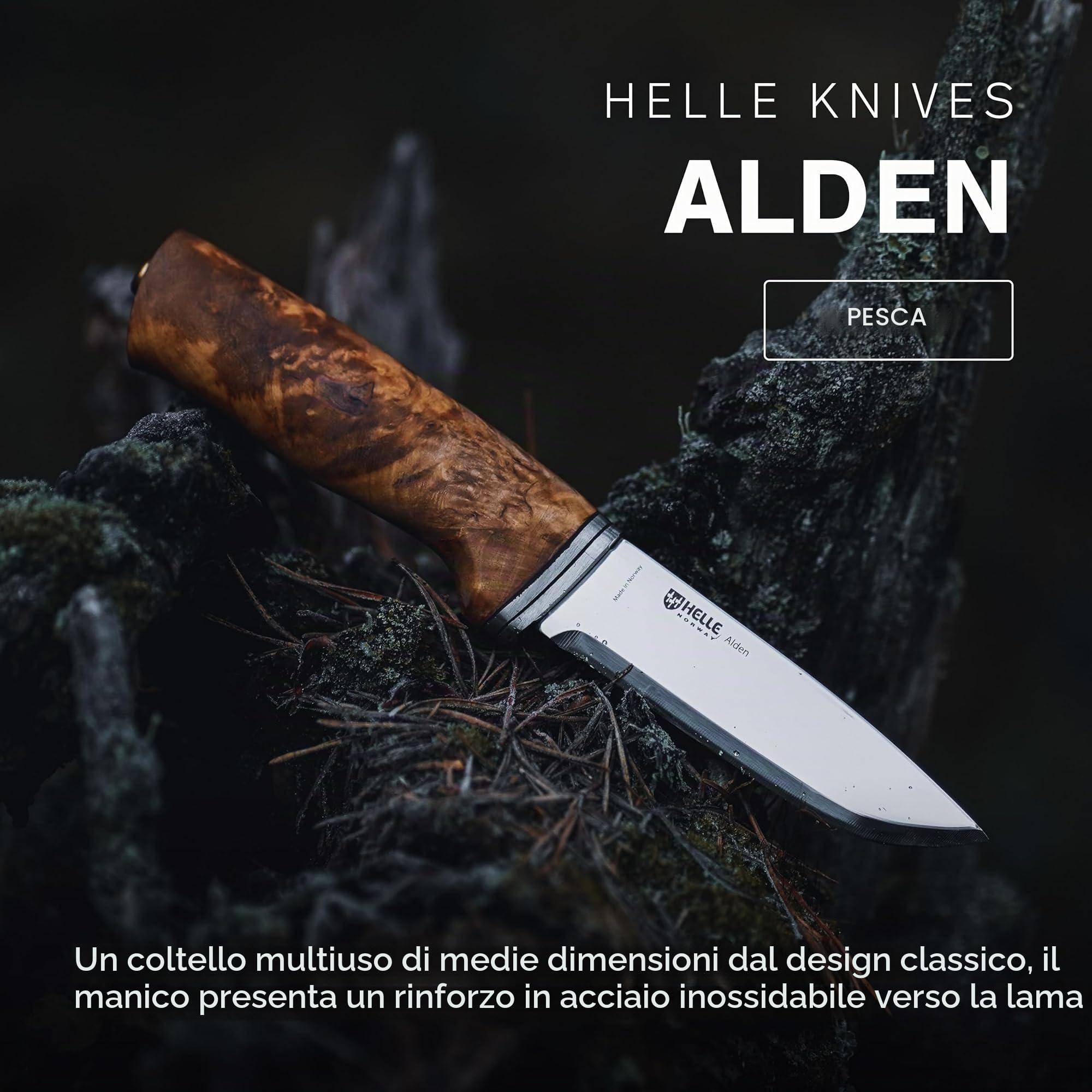 Helle 160411 - Coltello Alden, colore: Marrone