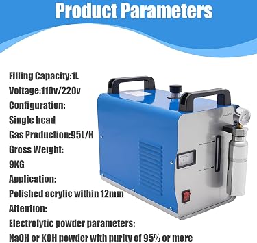 600W Oxygen Hydrogen Water Welder 95L/H Flame Acrylic Polisher Polishing Machine, Flame Polishing Torch Polisher Machine
