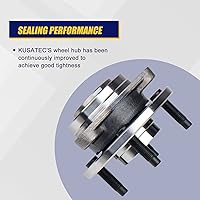 Vista 5 de KUSATEC 513205 Conjunto de cubo de rueda delantera y rodamiento de 4 lengüetas sin ABS compatible con Chevy Cobalt 2005-2010, Saturn Ion 2003-2007