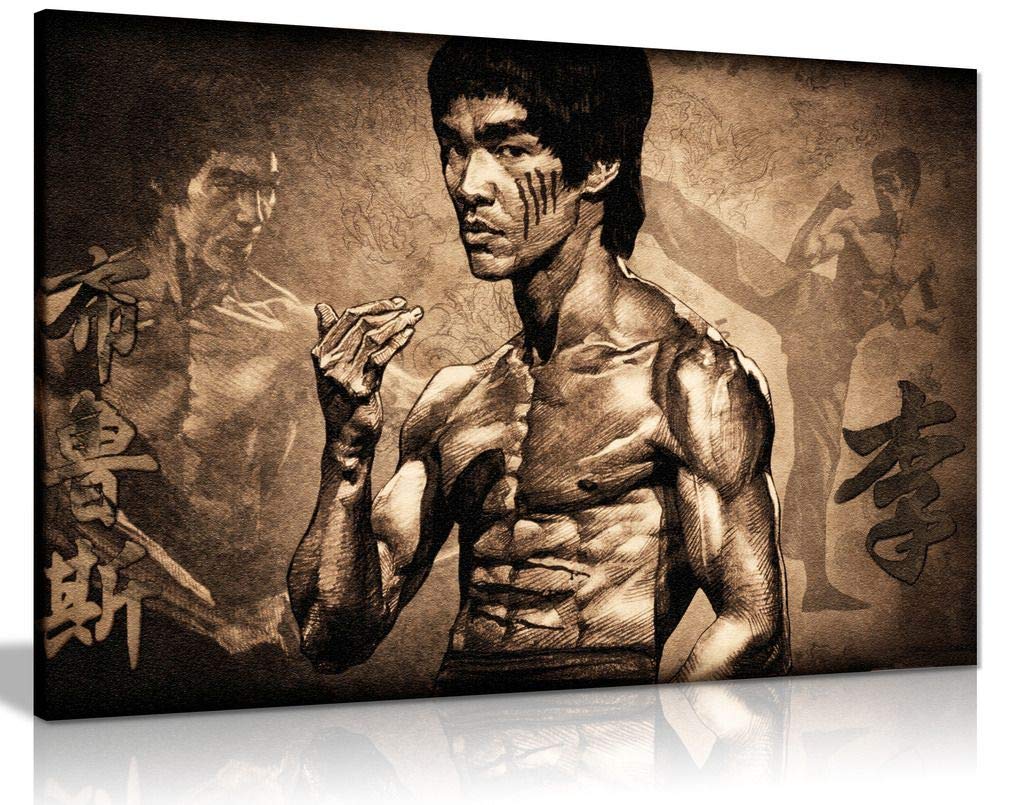 Panther Print Bruce Lee Martial Arts Kunstdruck auf Leinwand, 30 x 20 cm