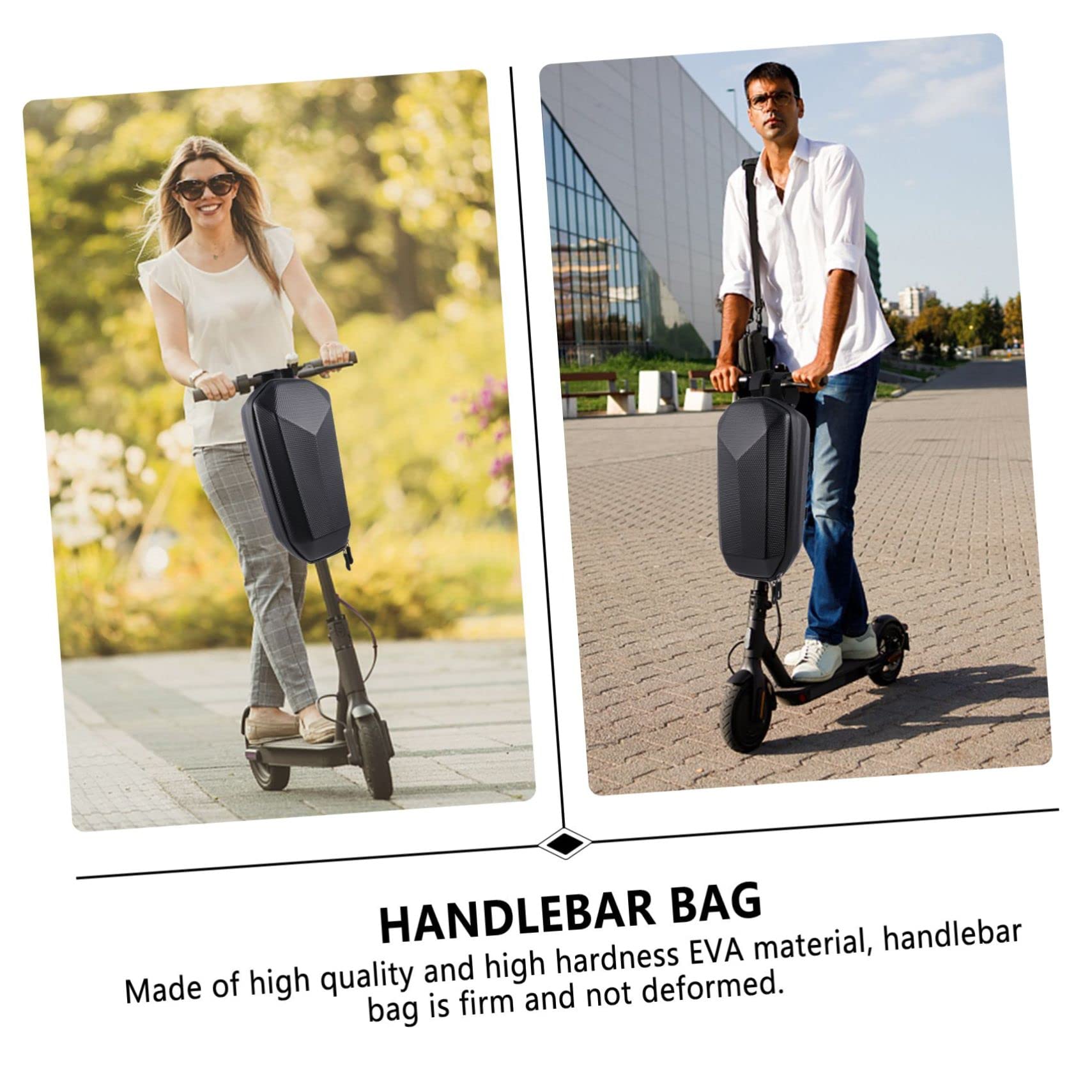 TOYANDONA wasserdichte Lenkertasche aus Eva für Rollergriff Aufbewahrungstasche Bikes Mountainbikes und Citybikes Leicht zu Reinigen mit Trennwänden für Ordnung