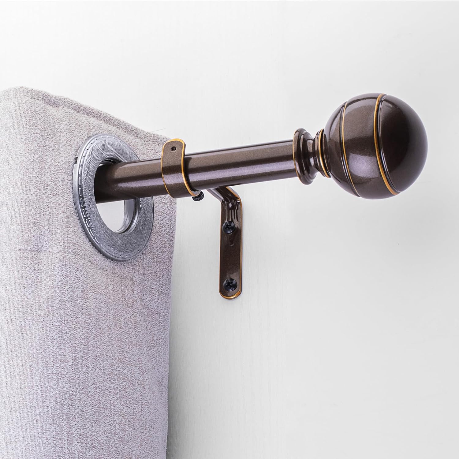 Curtain Rods for Windows 30-88 Inch Adjustable Heavy Duty Metal,1 Inch Pipe Decorative Modern Rustic Blackout Drapery Rods with Twisted Cage Finials