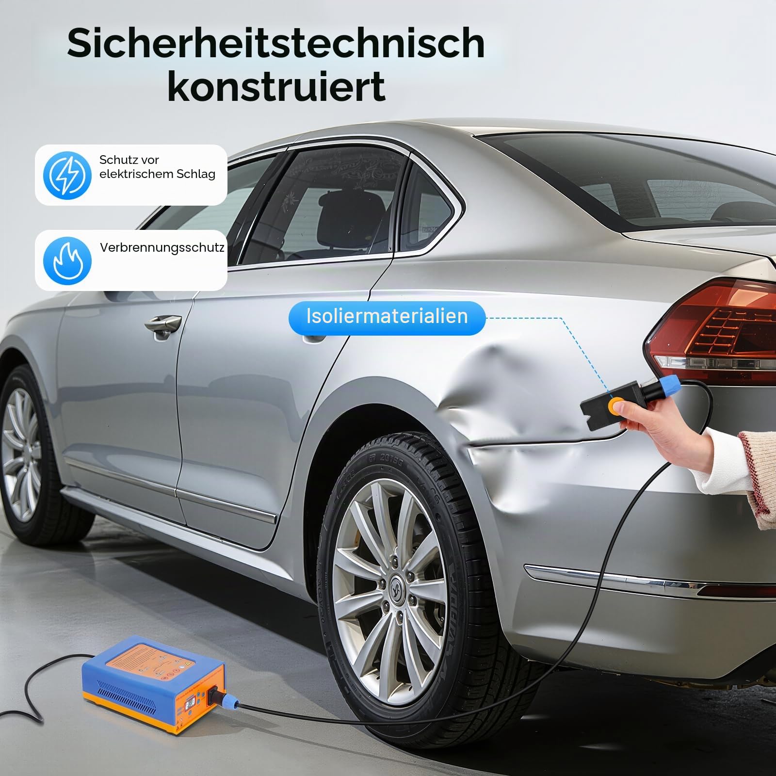 1380W Induktionsheizgerät, Auto Dellenreparaturgerät PDR Induktionsheizung Maschine, Hot Box Auto Beulen Reparatur Set für Hagelschäden und Türreparaturen
