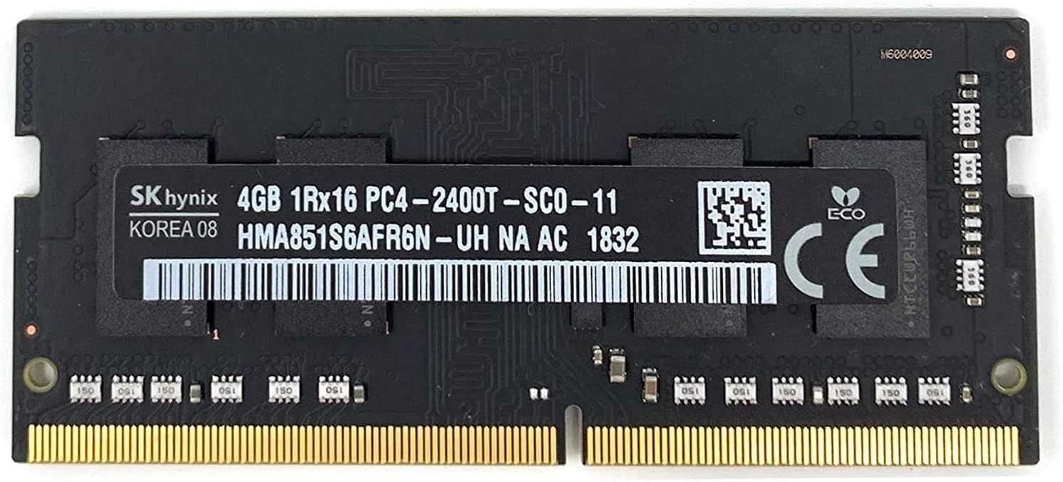 Hynix 4GB PC4-19200 DDR4-2400MHz Non-ECC Unbuffered CL17 260-Pin SoDimm Memory Module Mfr P/N HMA851S6AFR6N-UH