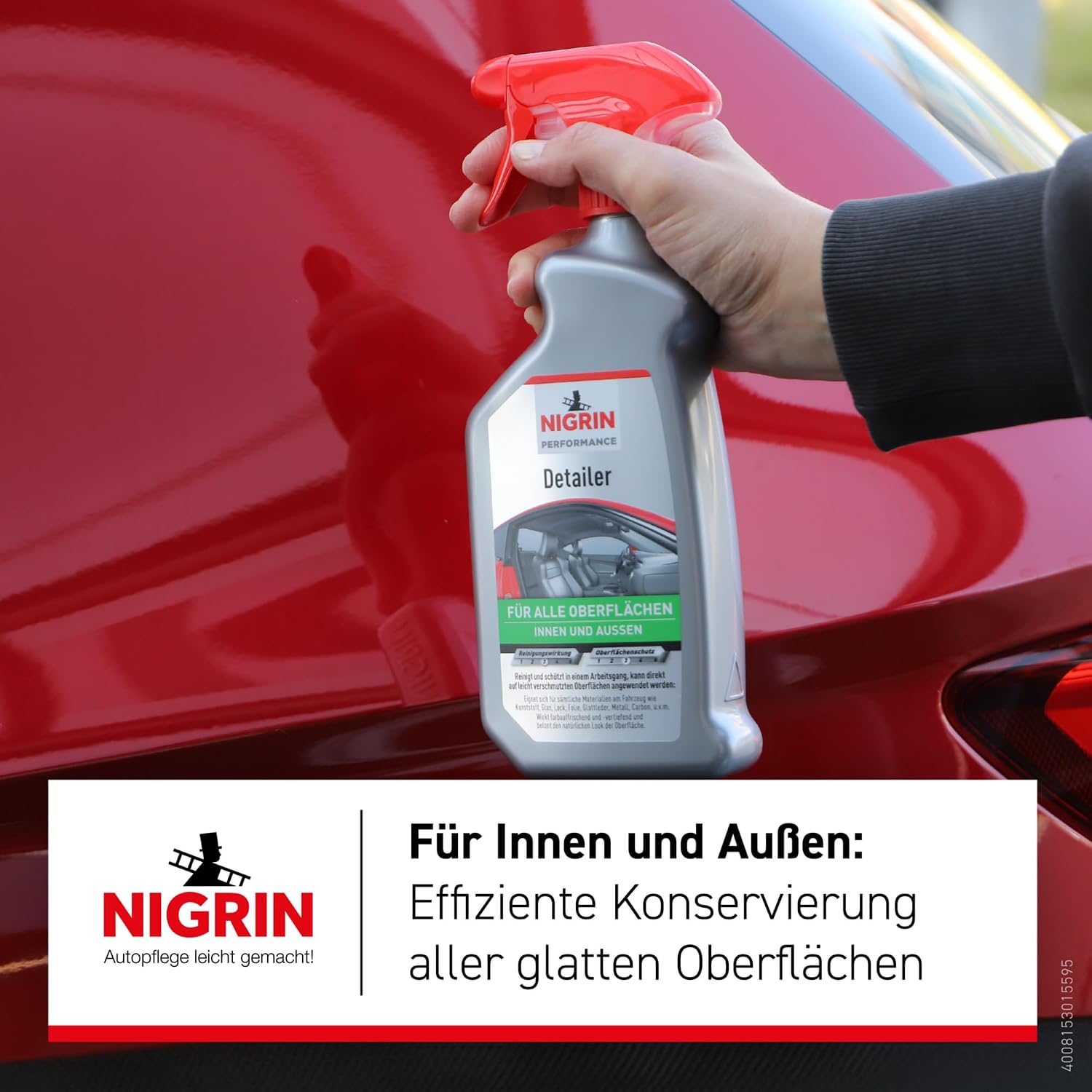 Nigrin 20608 Multi-Detailer Car Cleaner for Indoor and Outdoor Use 500 ml Bubblegum Fragrance image 3