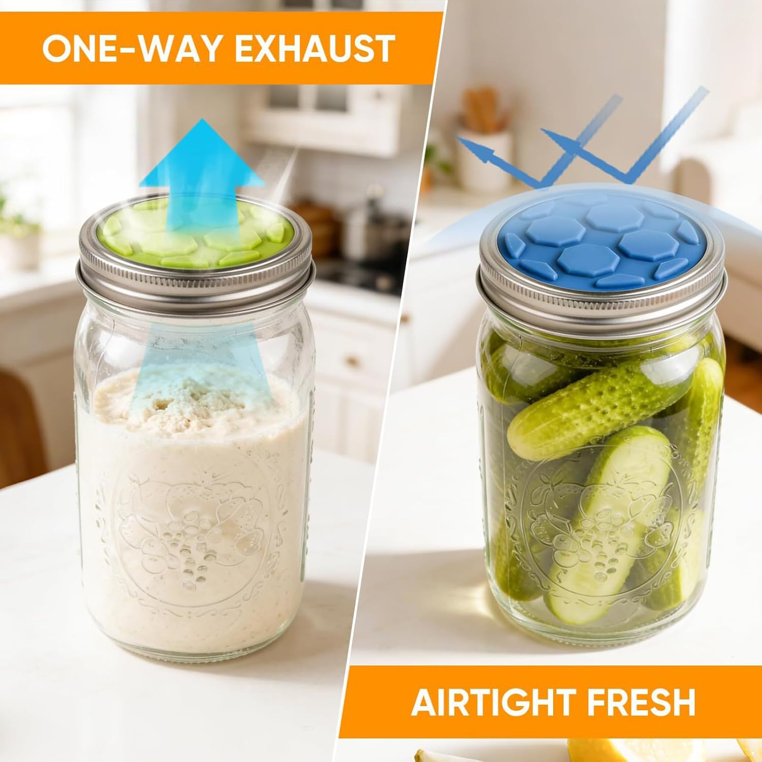 One-way Airlock Valve 4pcs Silicone Fermentation Lids Multicolor One Size