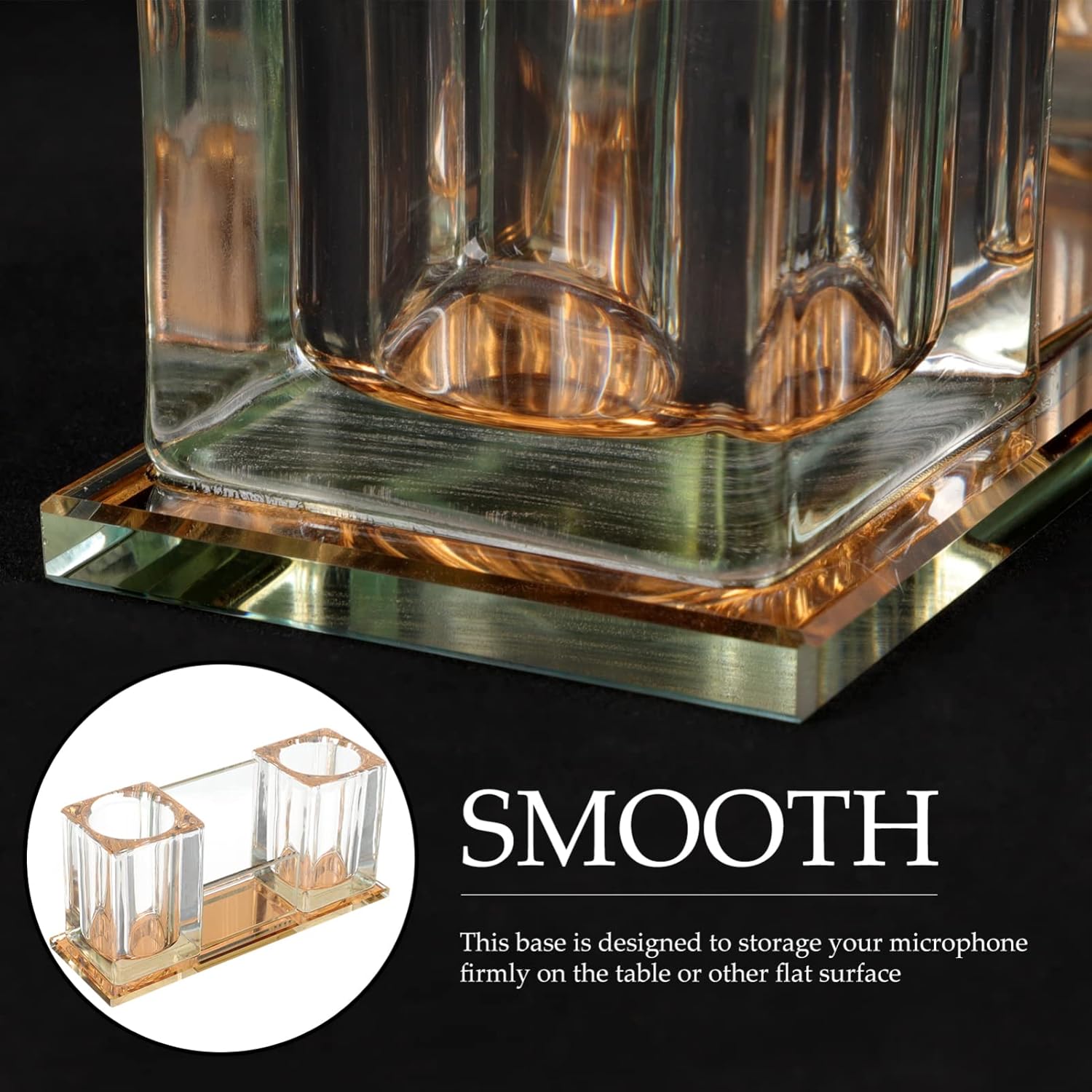 Crystal Stand Table Top Mic Stand Desk Mount for Storage Holder Cup Holder Office Home Use