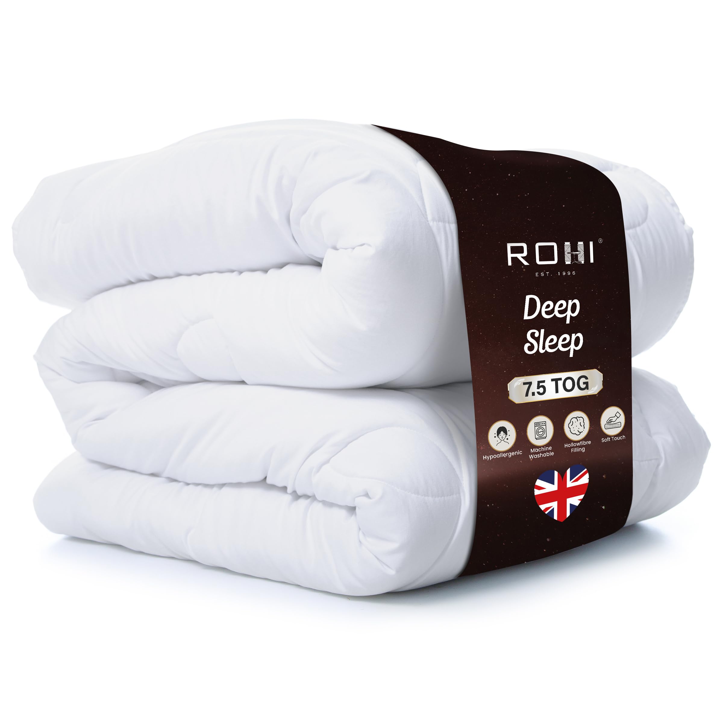 Rohi Deep Sleep Microfibre 7.5 Tog Double Duvet - Soft Like Down Duvets for Warmer Summer Months Cooler Quilt for Night Sweats – Anti Allergy Lightweight Duvet Double - (225cm x 220cm)