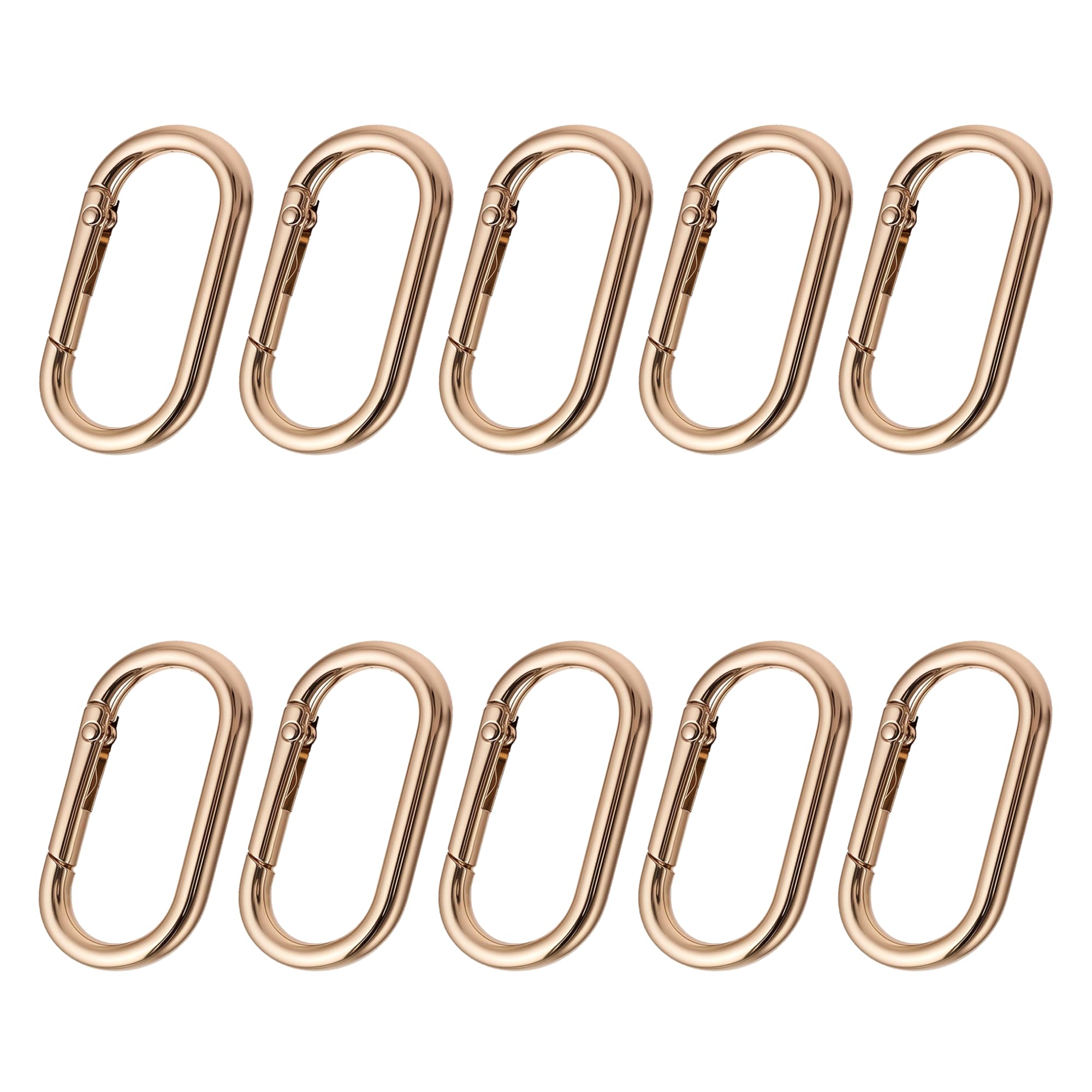 XCSJ 10 Pcs Ovaler Karabiner 43mm Oval Spring Karabinerhaken