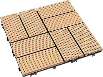 Amazon | ウッドパネル ウッド ウッドデッキ 人工木 25枚セット
