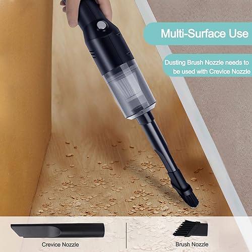 Miniatura 2 de Mini aspiradora, aspiradora portátil inalámbrica ultra ligera de 10.93 oz, atrapador de insectos para arañas apestosas de insectos, pequeña