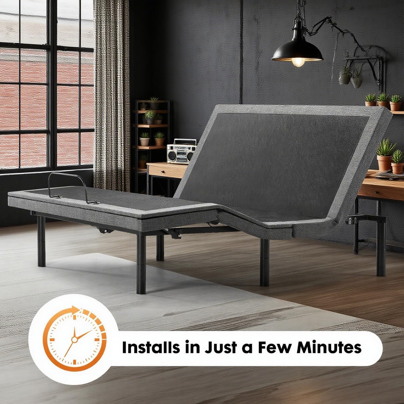 Full Size Adjustable Bed Frame - Zero Gravity, Anti-Snore, Head (0-60°)/Foot (0-40°) Incline, 750LBS Capacity for Foam/Latex Mattresses