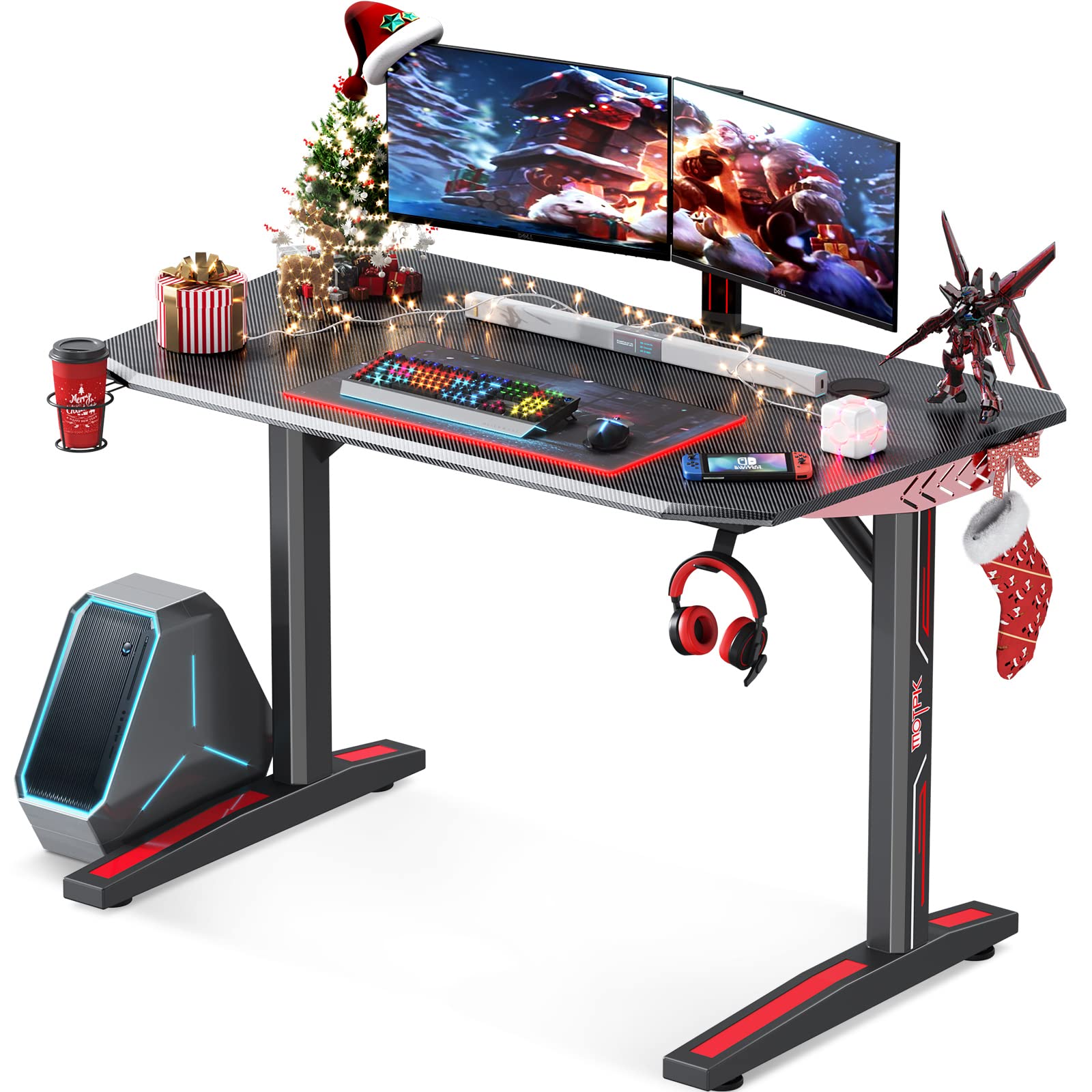 Buy MOTPK Gaming Desk, 40 Inch Home Office Desk Ergonomic Computer Desk