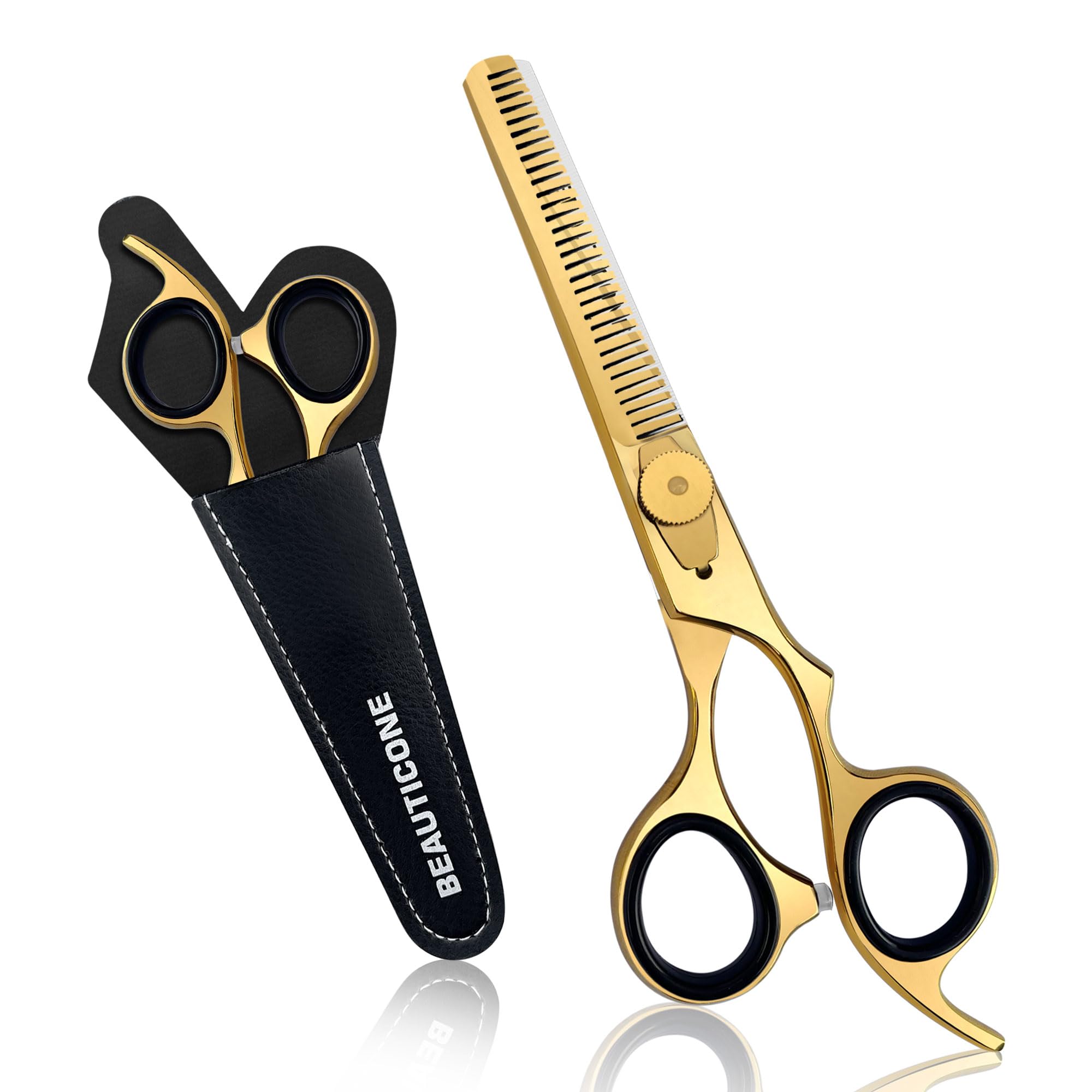 BEAUTICONE Thinning Shears for Hair Cutting, Professional Barber Hair Scissors, texturizing shears for Women/Men Trimming, Salon, Hair Layering