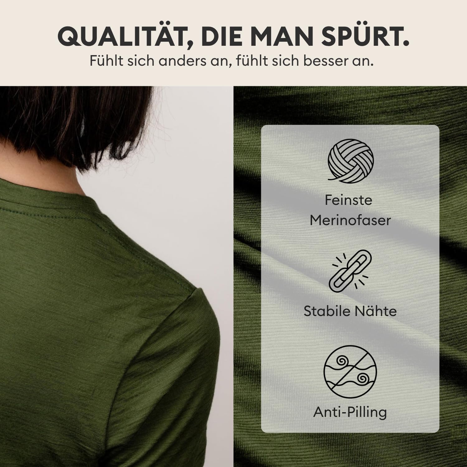 Premium Merino T-Shirt Slim Fit - Oeko-TEX® Zertifiziert - 100% Merinowolle Damen Kurzarm Shirt - feuchtigkeitsregulierend, atmungsaktiv, geruchshemmend – Made in Europe
