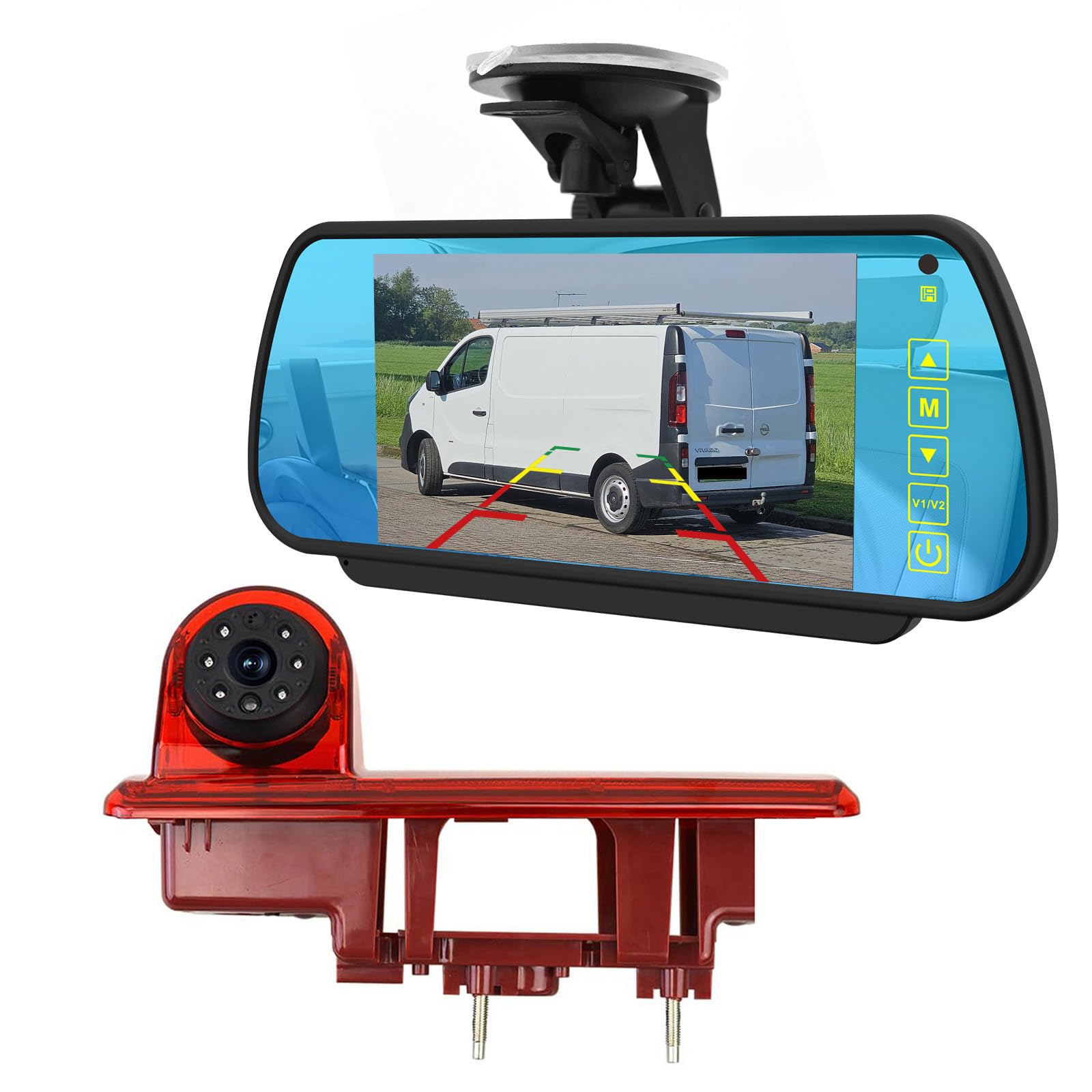 Samochodowa kamera cofania światła hamowania z zestawem do monitora (prąd 2014) Renault Traffic kamera cofania Opel/Vauxhall Vivaro kamera cofania parkowania (uchwyt z przyssawką)