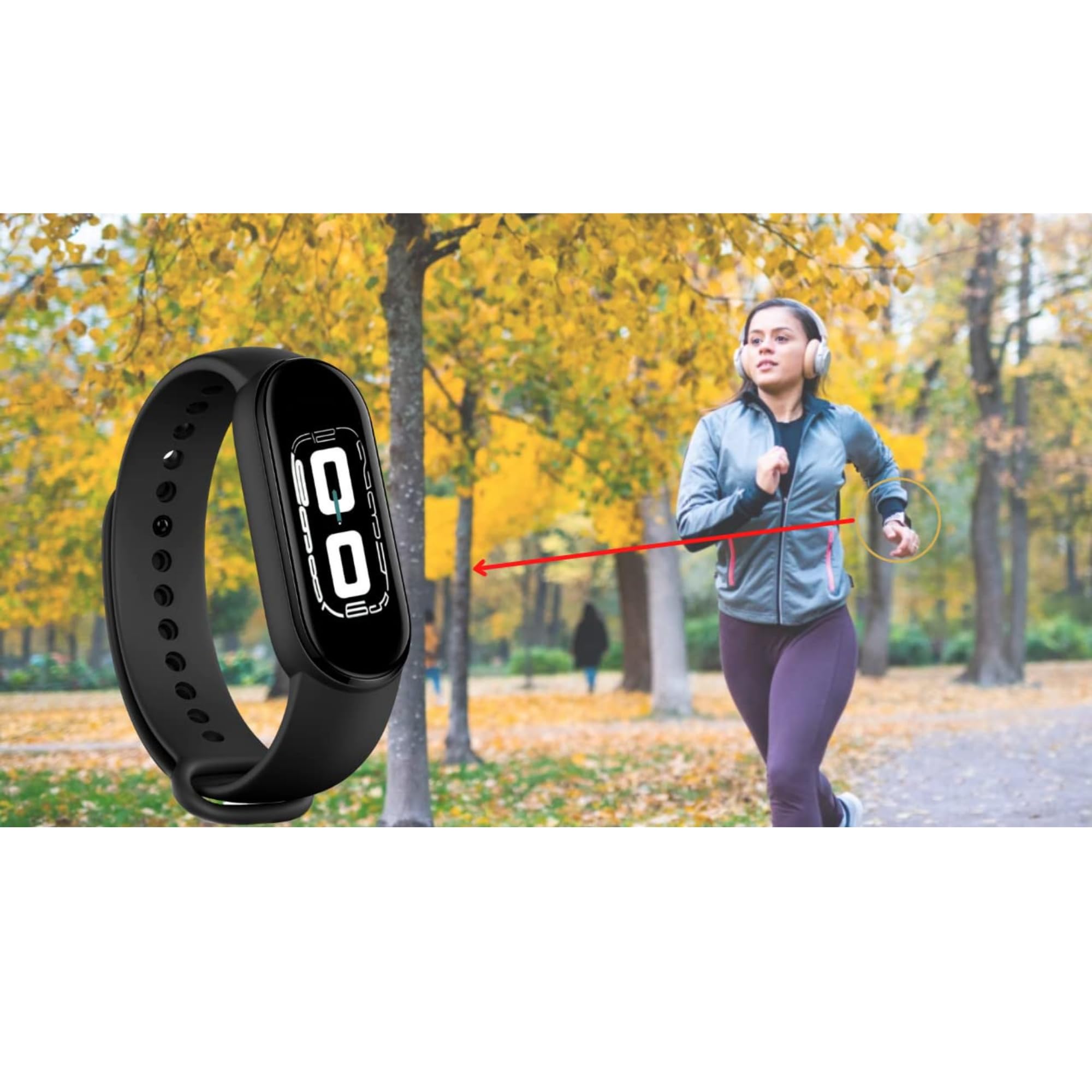 Drumstone 𝟏+𝟏 𝐘𝐄𝐀𝐑 𝐖𝐀𝐑𝐑𝐀𝐍𝐓𝐘 M7 Fitness Smart Watch – Heart Rate & BP Monitor, Step Counter, Calorie Tracker | Waterproof Unisex Activity Band - Image 3 thumbnail