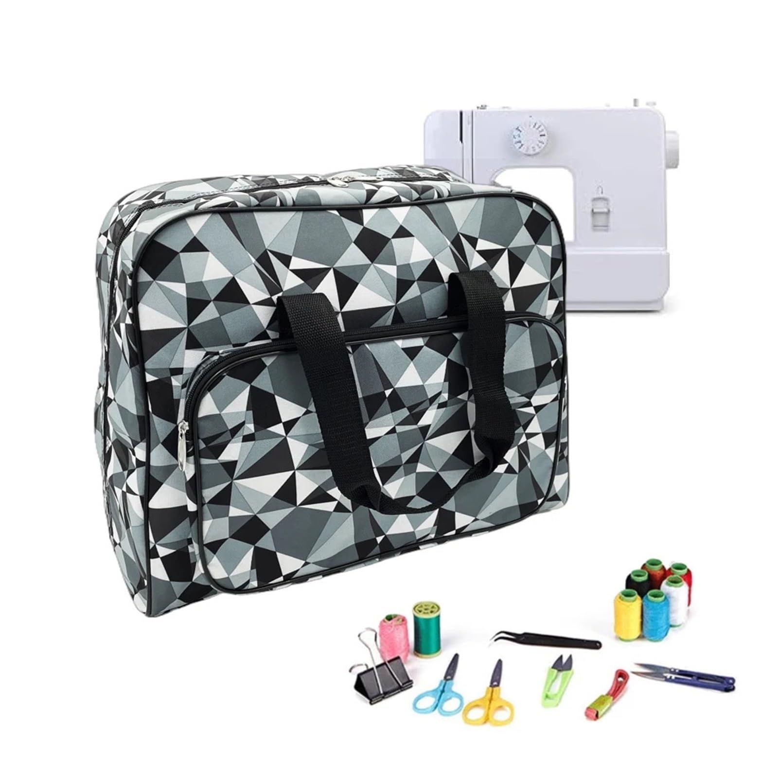 Estuche for máquina de Coser de Gran Capacidad, Bolsa de Almacenamiento for Overlock, Bolsa de Transporte Acolchada