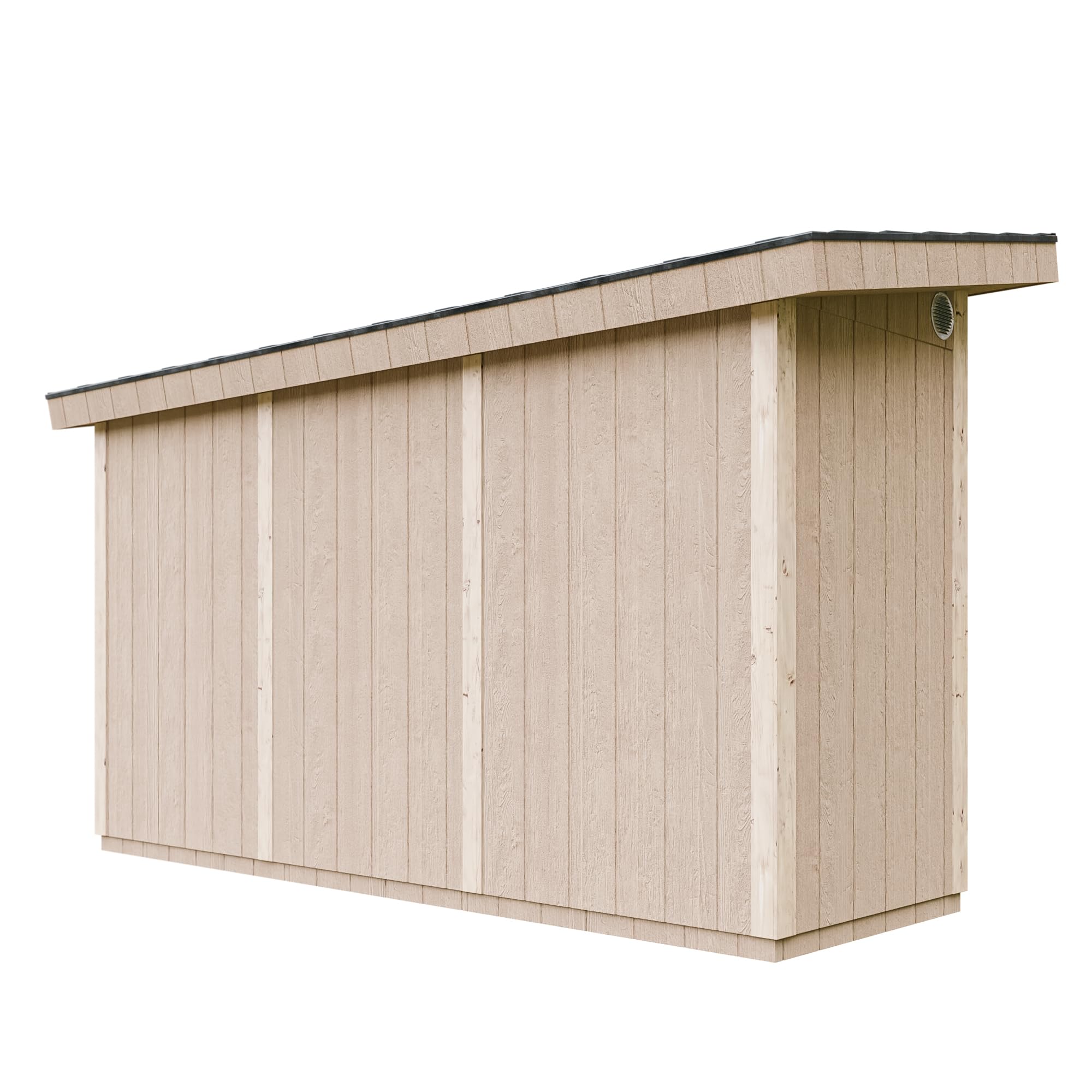 Domek narzędziowy 4,3 m² - Dł. 161 x Szer. 411 cm - Zestaw all-inclusive z podłogą, dachówką bitumiczną, zestawem do malowania - Wykonany z płyt drewnopochodnych LP Smartside - M902 TERRA BROWN
