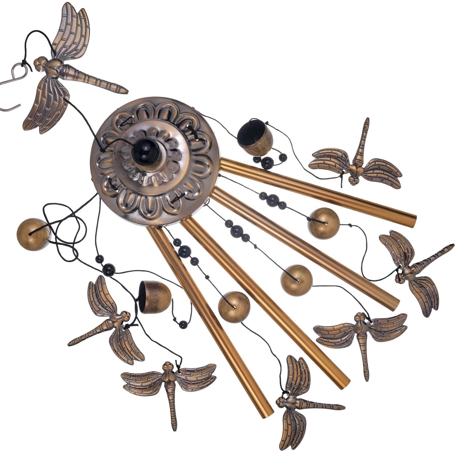 Solawindchime Carillon à vent en forme de libellule en bronze - Cadeau pour femme - Pour la maison, le jardin, la décoration intérieure et extérieure