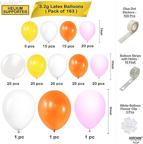 Miniatura 4 de KatchOn, Guirnalda de globos de margaritas grandes, paquete de 172 | Globos geniales, globos de margarita para dos decoraciones de fiesta geniales |