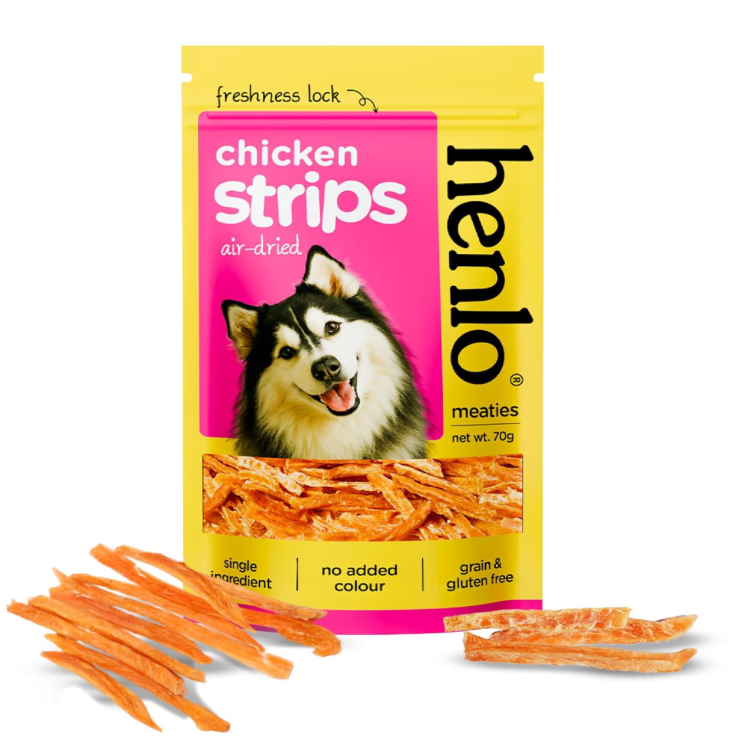 Henlo Chicken Strips for Dogs | High Protein, Guilt-Free & Healthy Dog Treats | Natural Training Snacks, Low Fat & Easy to...