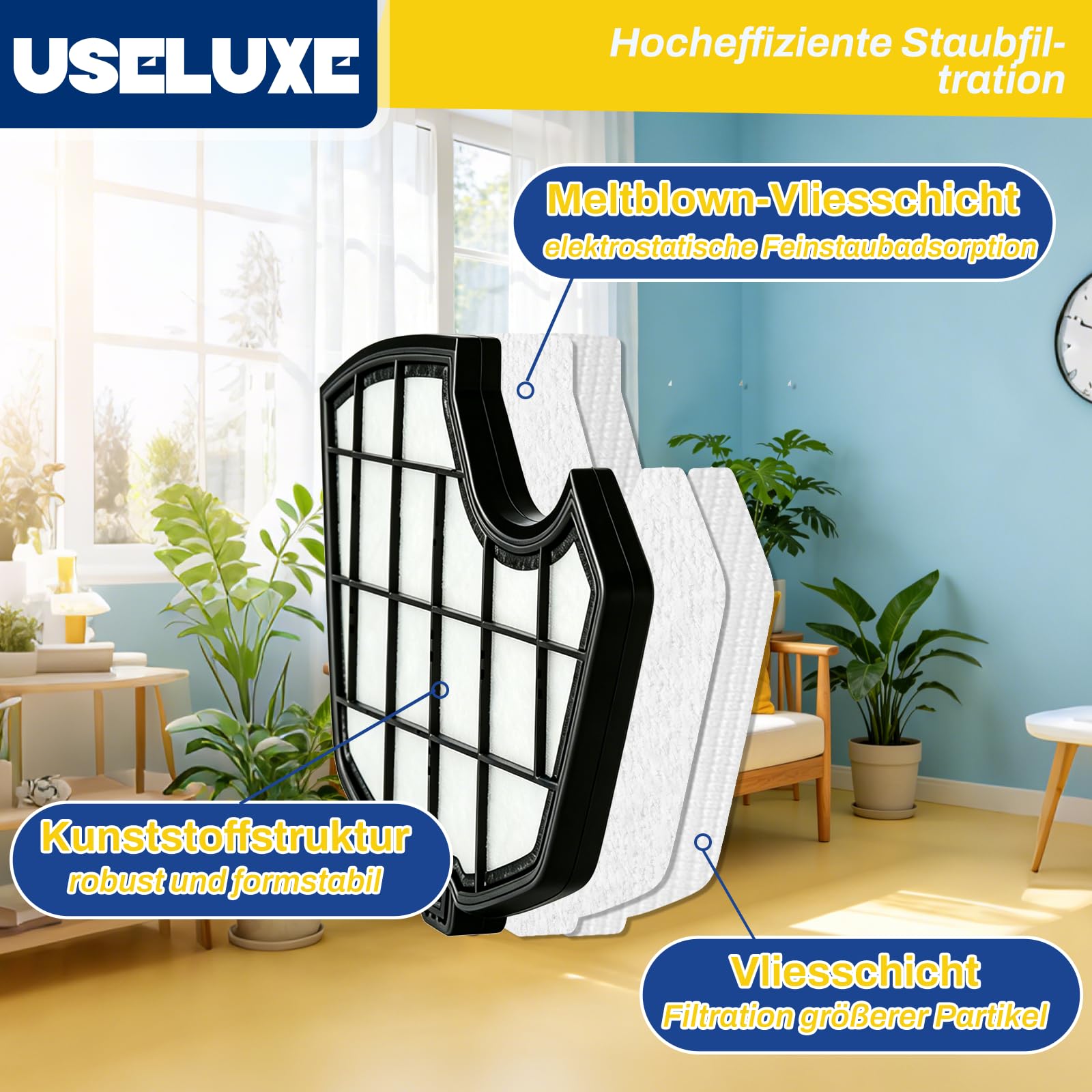 14 Stück Staubsaugerbeutel kompatibel mit Vorwerk Kobold VK140 VK150 FP140 FP150, Zubehör Set mit 2 Filtern, 2 Duftstoffen & 1 Reinigungsbürste
