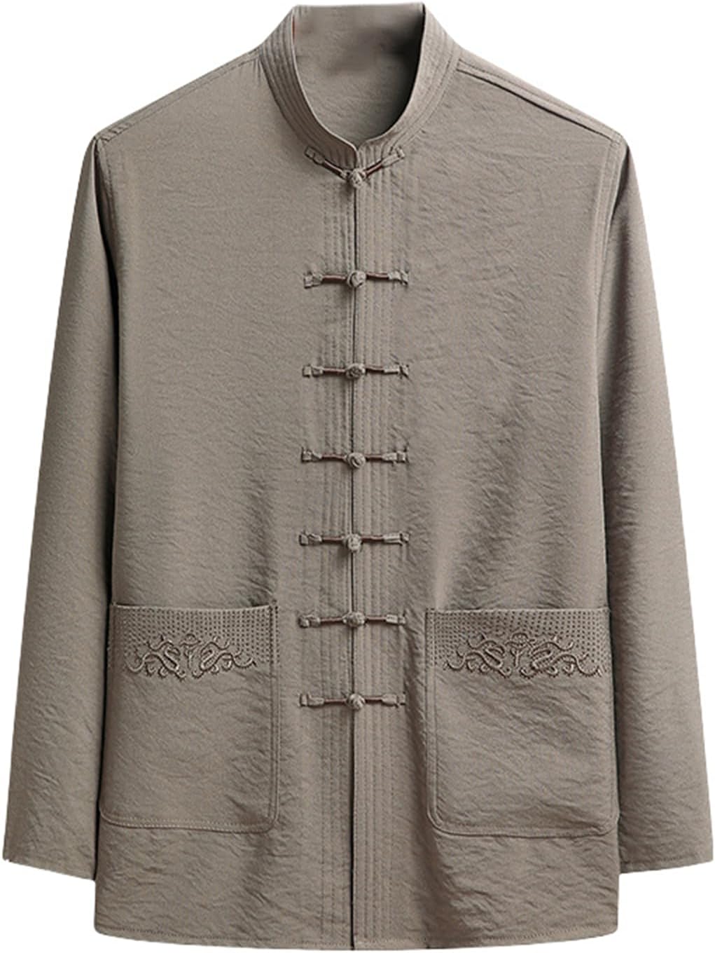 Men's Spring Summer Long Sleeve Loose Shirt