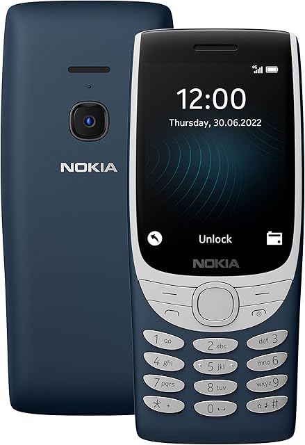 Nokia 8210 Feature Phone with 4G connectivity, large display, built-in MP3 player, wireless FM radio and classic Snake game (Dual SIM)  Blue