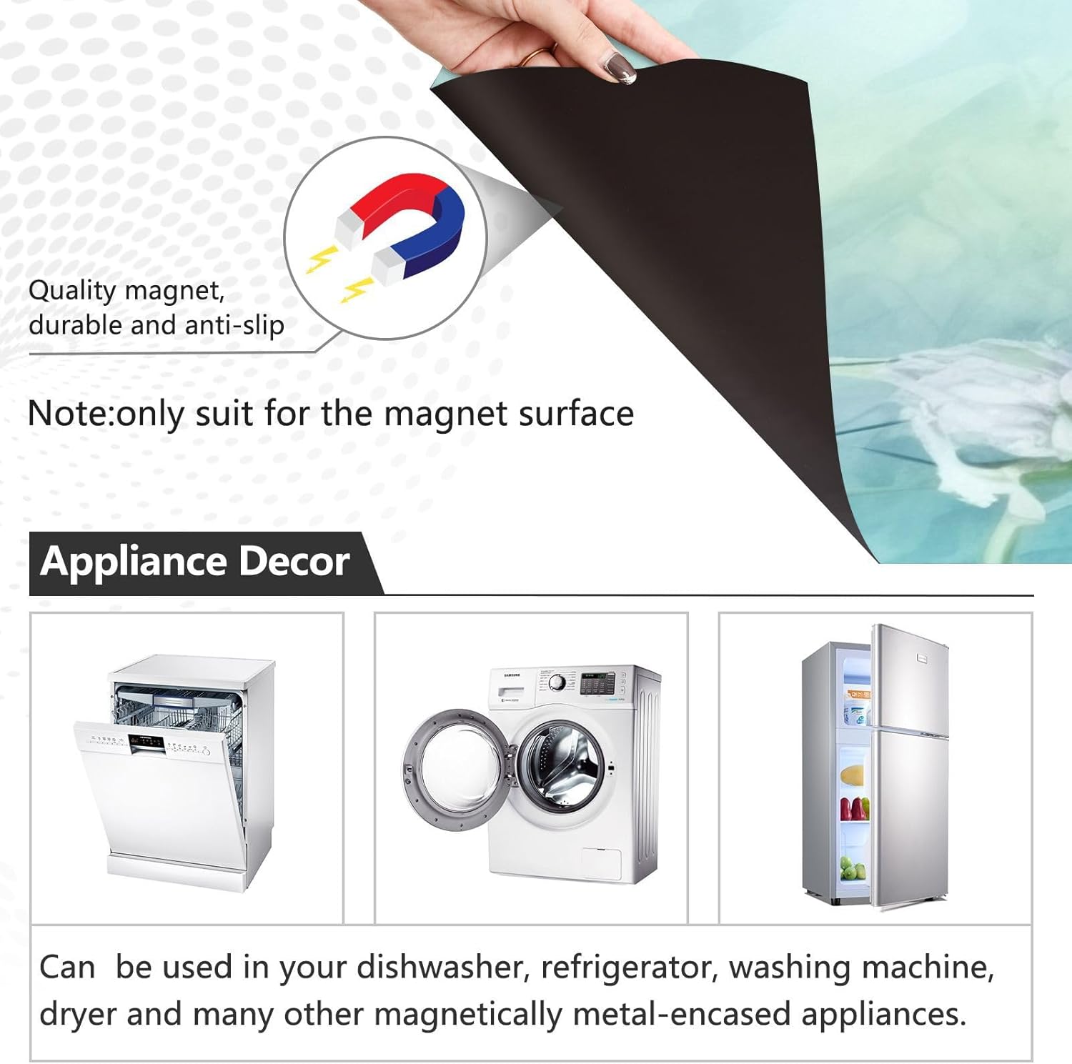 Watercolour Dragonfly Dishwasher Magnet Cover for Washers Fridge Panel Decal Cover Washing Machine Cabinet Reusable Dishwasher Door Covers Decorative-23 W x 26" H Inch