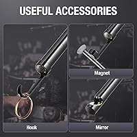 Vista 7 de Teslong - Cámara endoscopio USB C con luz, cámara de boroscopio de serpiente tipo C con 8 luces LED, cámara de inspección flexible impermeable de 10