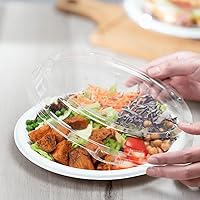 Vista 2 de Karat FP-KDL228-PET PET Tapa domo para placas de bagazo de 9" - (caja de 200)