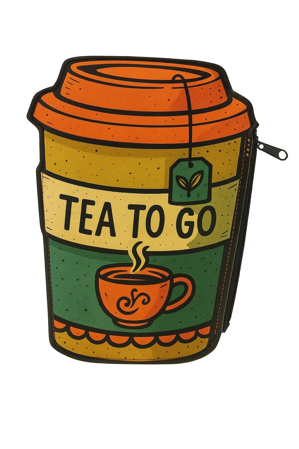 Tea to Go Polyester Travel Pouch | Compact Zipper Pouch for Travel, Cosmetics & Daily Essentials | Lightweight & Durable |-image-44