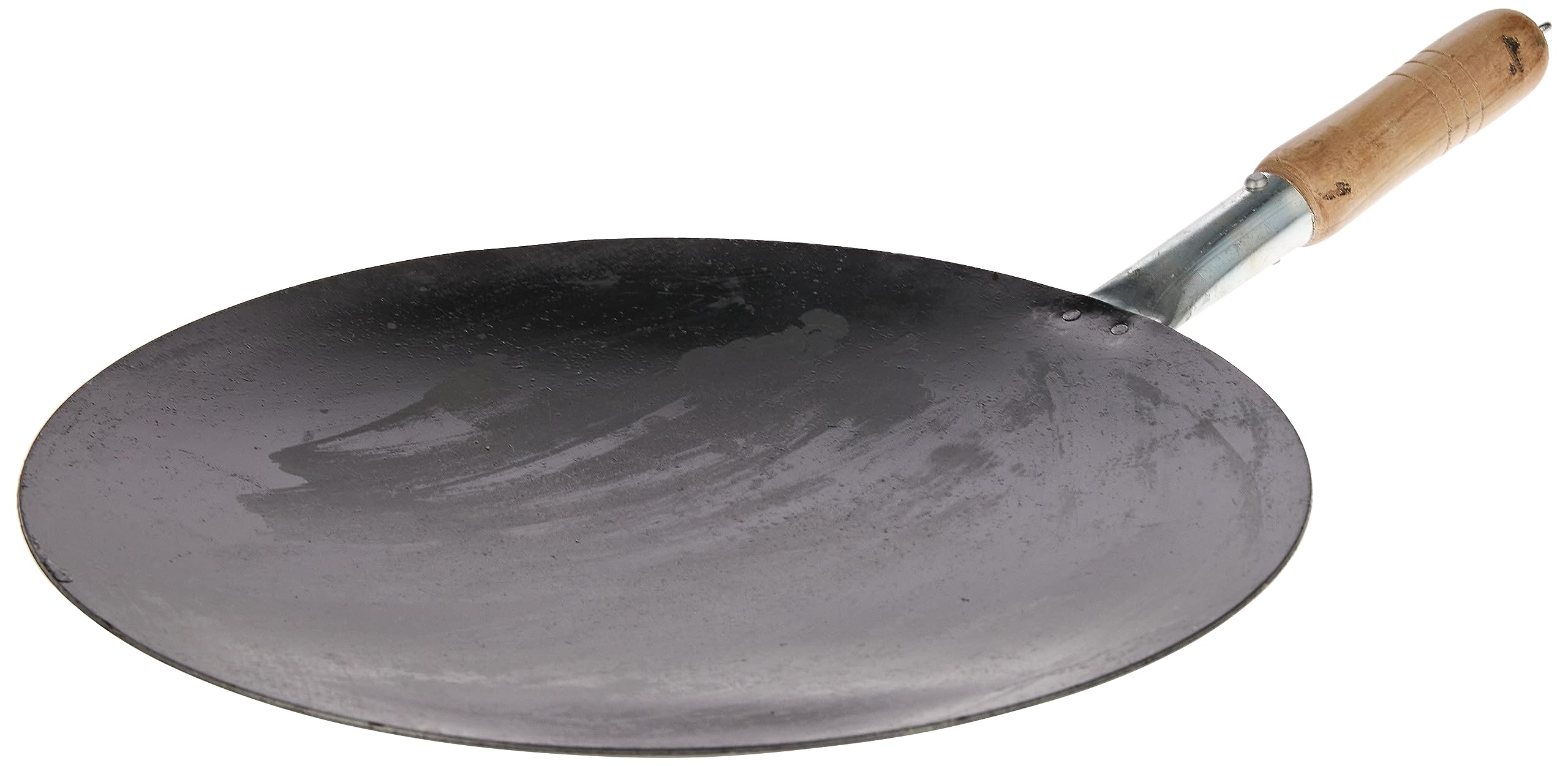 IRON TAWA WITH HANDLE, 35 CM , BLACK, IHT014 1 PC